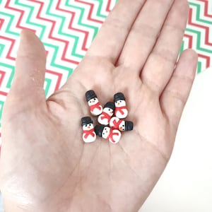 Miniature Snowman, Mini Toys for Christmas Dollhouse Home, 1:12 Scale Xmas DIY Accessory, Mini Clay Art Figure
