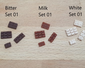 Mini Chocolate Bar, Miniature Dollhouse Food, 1:6 12 16 18 24 