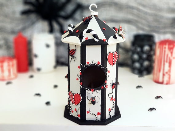 Halloween Hanging Decor Bird House Beetlejuice Sandworm Etsy