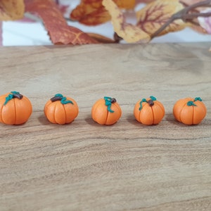 Miniature Pumpkin for Halloween Dollhouse Decor, Polymer Clay Mini Fairy Garden Accessories, Kitchen Vegetable Food Supplies image 6