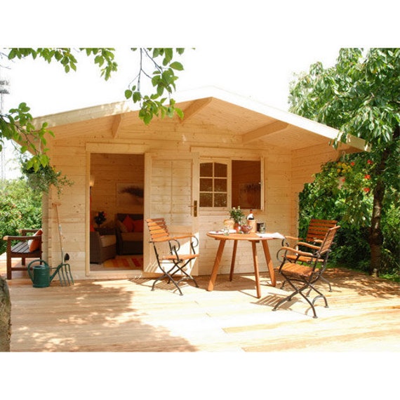 Bzbcabins Log Cabin Kit Escape 113 Sg Ft Solid Tongue And Etsy