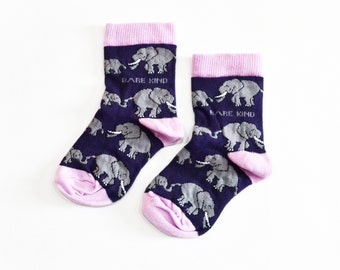 Save the Elephants Bamboo Socks for Kids