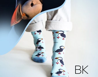Save the Puffins Bamboo Socks