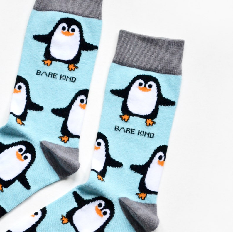 Blue Penguin Socks Bamboo Penguin Socks Adult Bamboo Socks Etsy UK