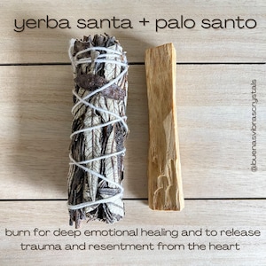 Yerba Santa Sage Bundle For Energy Clearing Insence Sticks Palo Santo Smudging Stick Home Protection Gift For New Home Cleansing Ritual Kit