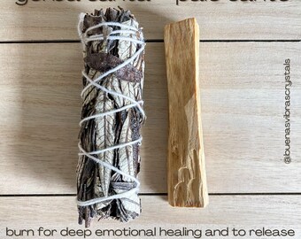 Yerba Santa Sage Bundle For Energy Clearing Insence Sticks Palo Santo Smudging Stick Home Protection Gift For New Home Cleansing Ritual Kit