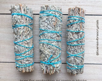 Blue Sage Smudge Stick Alternative, Smoke Cleansing Ritual Incense Sticks, Sage Bundle Gift For New Home Blessing, Energy Healing Tools