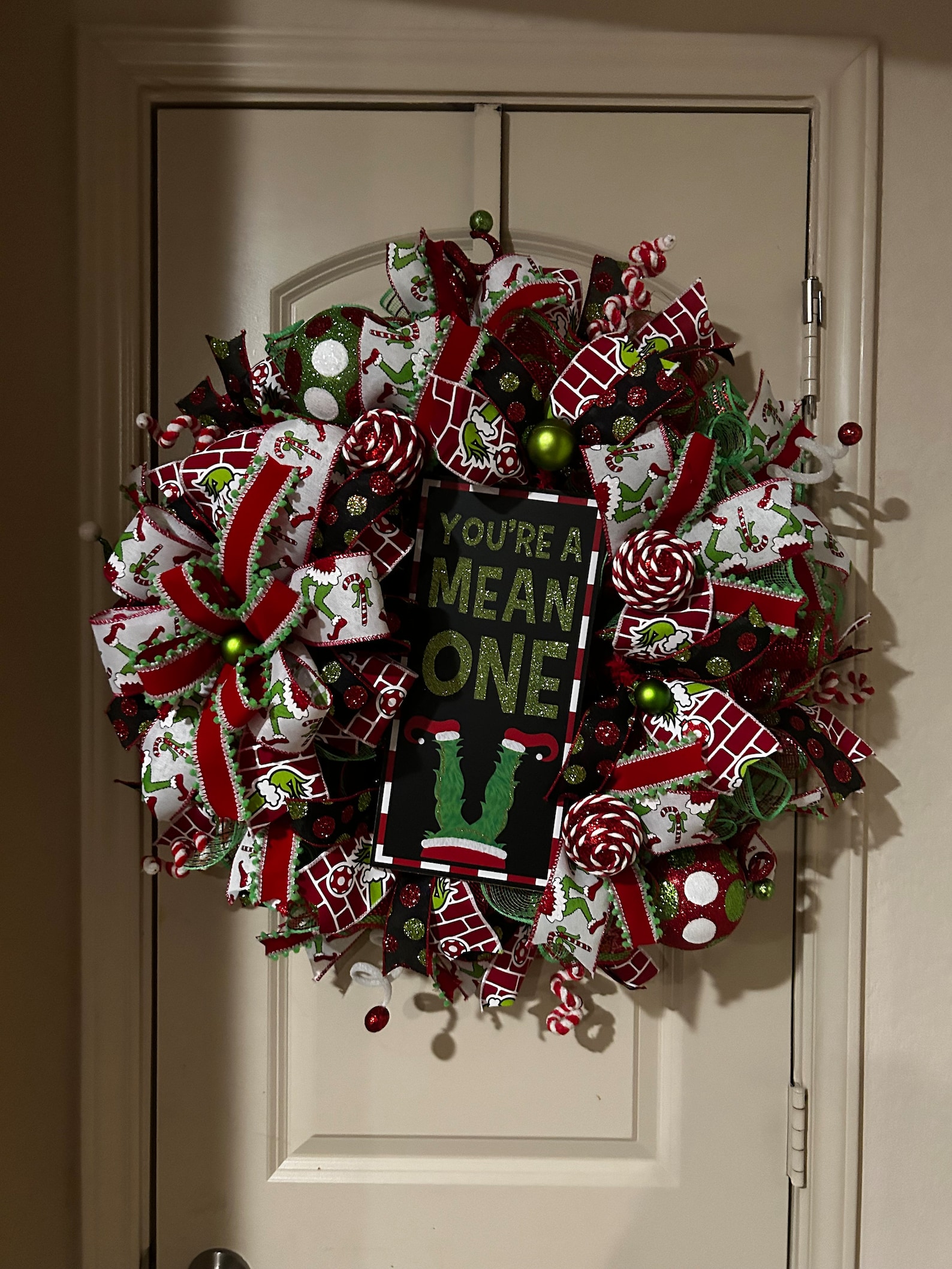 Christmas Green Monster/Grinch Wreath