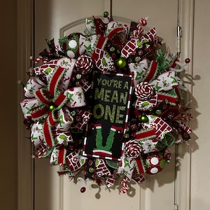 Christmas Green Monster/Grinch wreath