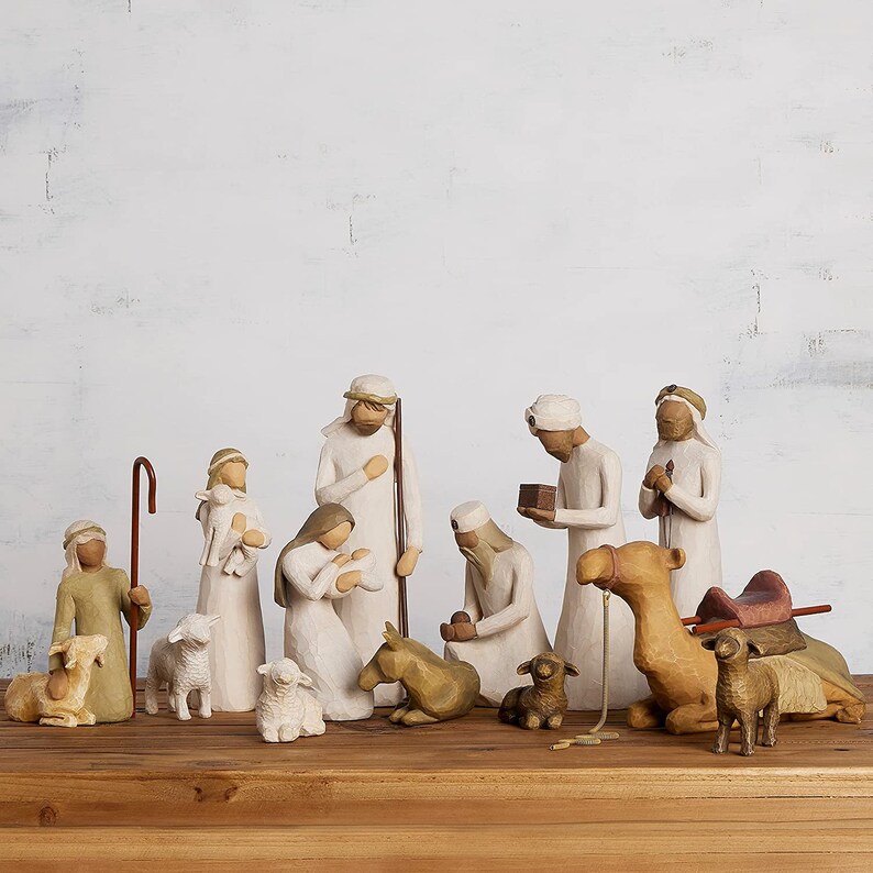 Willow Tree Nativity Set Sculpted Handpainted Nativity Etsy
