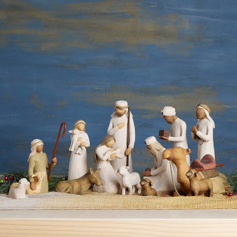 Willow Tree Nativity Set Sculpted Handpainted Nativity Etsy