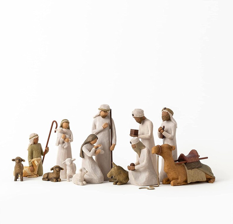 Willow Tree Nativity Set Sculpted Handpainted Nativity Etsy