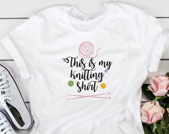 Esta es mi camisa de tejer / camiseta de tejedora / Regalo del Día de la Madre / Talla unisex / Camiseta de tejer / Regalo de Navidad para tejedora