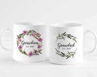 Gepersonaliseerde mok Oma en opa / Kerstcadeau voor grootouders / Oma, Nanny cadeau / Zwangerschapsaankondiging / Moederdag cadeau