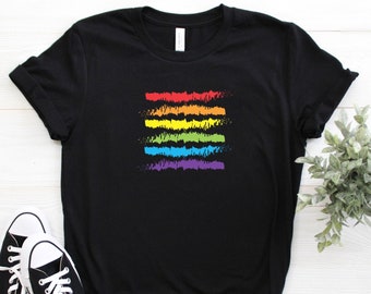 Pride t-shirt / UNISEX Rainbow tee / Pride gift / LGBT flag tshirt / Gay Pride / Cute LGBTQ shirt / Pride Week Gift / Pride month