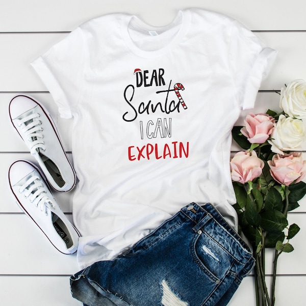 Lieber Weihnachtsmann I can explain Christmas T-Shirt / Unisex Größe / Süßes Weihnachts-T-Shirt / Kuschelige Weihnachts tshirts