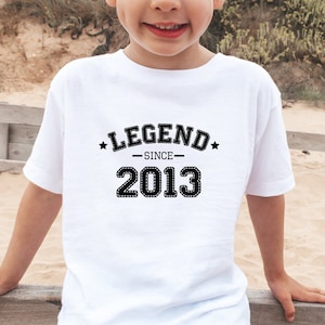 Légende depuis année t-shirt anniversaire enfant / Toddler Tenue enfant jeunesse / Garçons filles enfants jurent / 4ème 5ème 6t 7ème 8ème 9ème 10ème 11ème 12ème 13ème