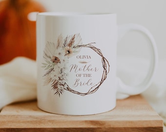 Personalised Mother of the Bride mug / Wedding gift for Maid of Honour / Bridesmaids / Team Bride mug / Boho style / Beach wedding gift