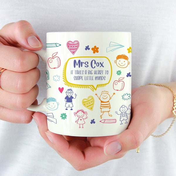 Personalised teacher thank you gift / Teacher mug with name / Cute Teacher Appreciation Gifts / End of term gift / Teaching assistant