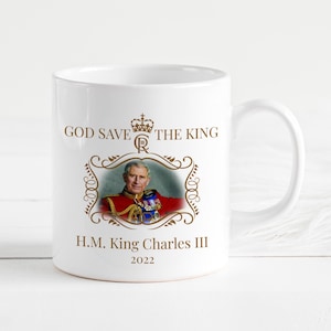 HM King Charles III mug / God save the king / Commemorative cup 2022 / The King celebration gift for her him / Charles 3 Coronation keepsake