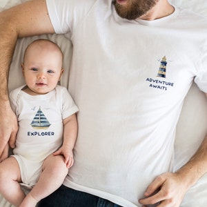 Daddy and baby matching t-shirt / Dad Son or Daughter adventure t-shirt / QTY 1 / Father&#39;s Day gift /  Cute family tee / Daddy&#39;s Boy Girl