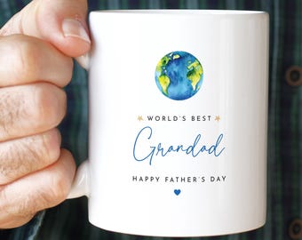 Father’s Day Mug for Grandad World’s Best Grandad Gift from Grandchild Father’s Day Birthday Christmas Keepsake Coffee Cup for Him