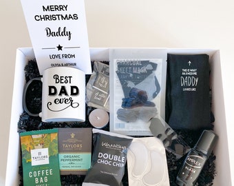 Gepersonaliseerde cadeauset voor papa / Vaderdag Kerst Verjaardag Ontspanning SPA Cadeau voor papa opa / Hamper / Knuffel in een doos / Onze eerste