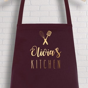 Personalised Kitchen Apron With Name / Christmas Gift For Her / Housewarming Mother's Day Gift / Bakers Mum Nanny Sister Grandma Present