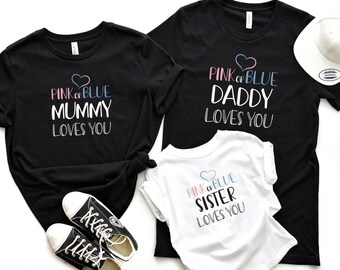 Gender Reveal Shirts For Mom And Dad Etsy