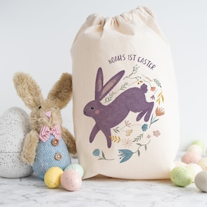 Borsa personalizzata per la prima Pasqua con nome Regalo di Pasqua Design coniglietto Borse per la caccia alle uova Borsa per ragazze e ragazzi per la prima Pasqua per lei o per lui