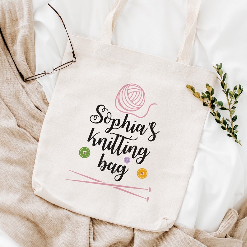Personalised knitting bag / Personalized gift for knitter with Etsy