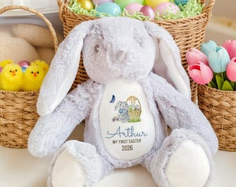 Personalised My First Easter Gift Bunny with name, 35 cm, Baby Easter keepsakes, Easter Teddy, Soft plush rabbit toys Baby girl boy 1st