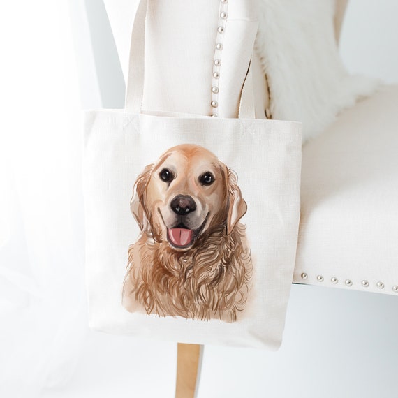 golden retriever tote bag
