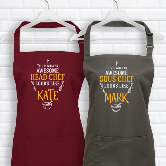 Head chef sous chef aprons sale