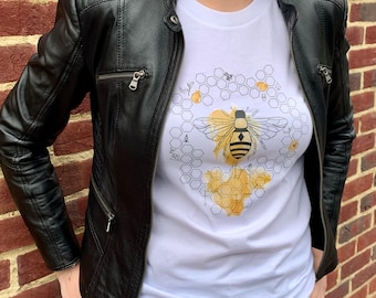 for - Vegan Kind Gift Women Bee / / Tshirt / T-shirt Spring Concept Bee / and Nature Bumblebee Trendy Tee Etsy Summer /