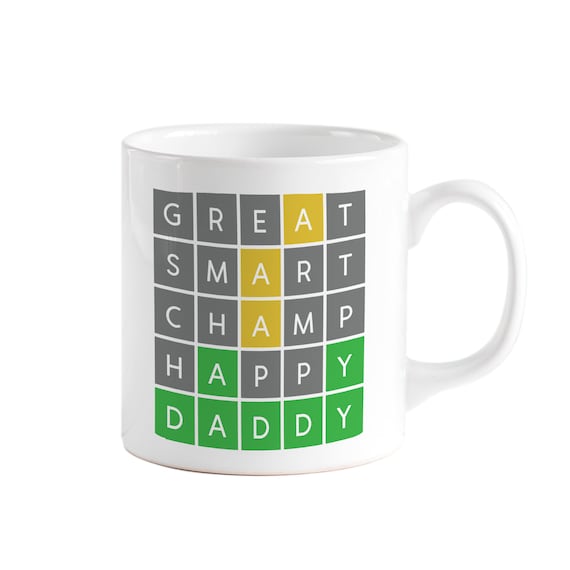 Wordle Game Mug For Daddy / Father's Day Gift By So Close