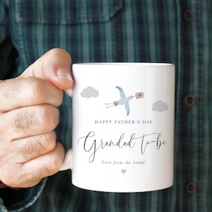 Personalised Father’s Day Mug for Grandad to-be Cute Balloon Design Gift from Baby Bump First Fathers Day Keepsake from Grandchild or Bump