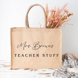 Teacher tote bag / Personalised teacher thank you gift / Teacher Appreciation Gifts / Teacher Stuffs / End of Term Gift / Christmas Gift