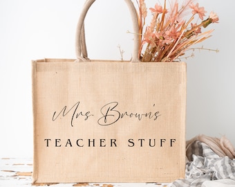 Teacher tote bag / Personalised teacher thank you gift / Teacher Appreciation Gifts / Teacher Stuffs / End of Term Gift / Christmas Gift