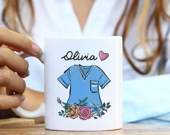 Personalised nurse mug with name / NHS nurse Thank you gift / New nurse present / Hospital Nurse Christmas Birthday gift / Medical student