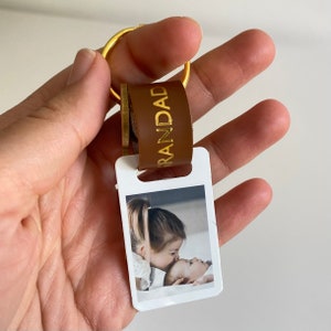 Llavero personalizado con foto del abuelo / Llavero de cuero con fotografía / Regalo de Navidad, cumpleaños o Día del Padre para él / Regalo para el abuelo imagen 10