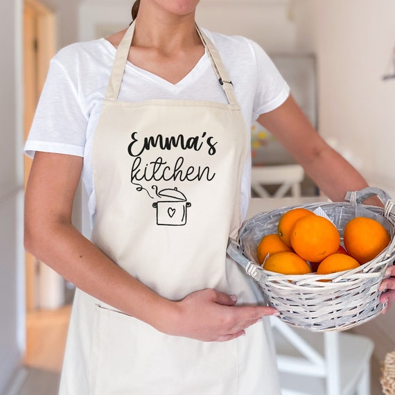 Tablier de cuisine personnalisé pas cher, cadeau pour femme