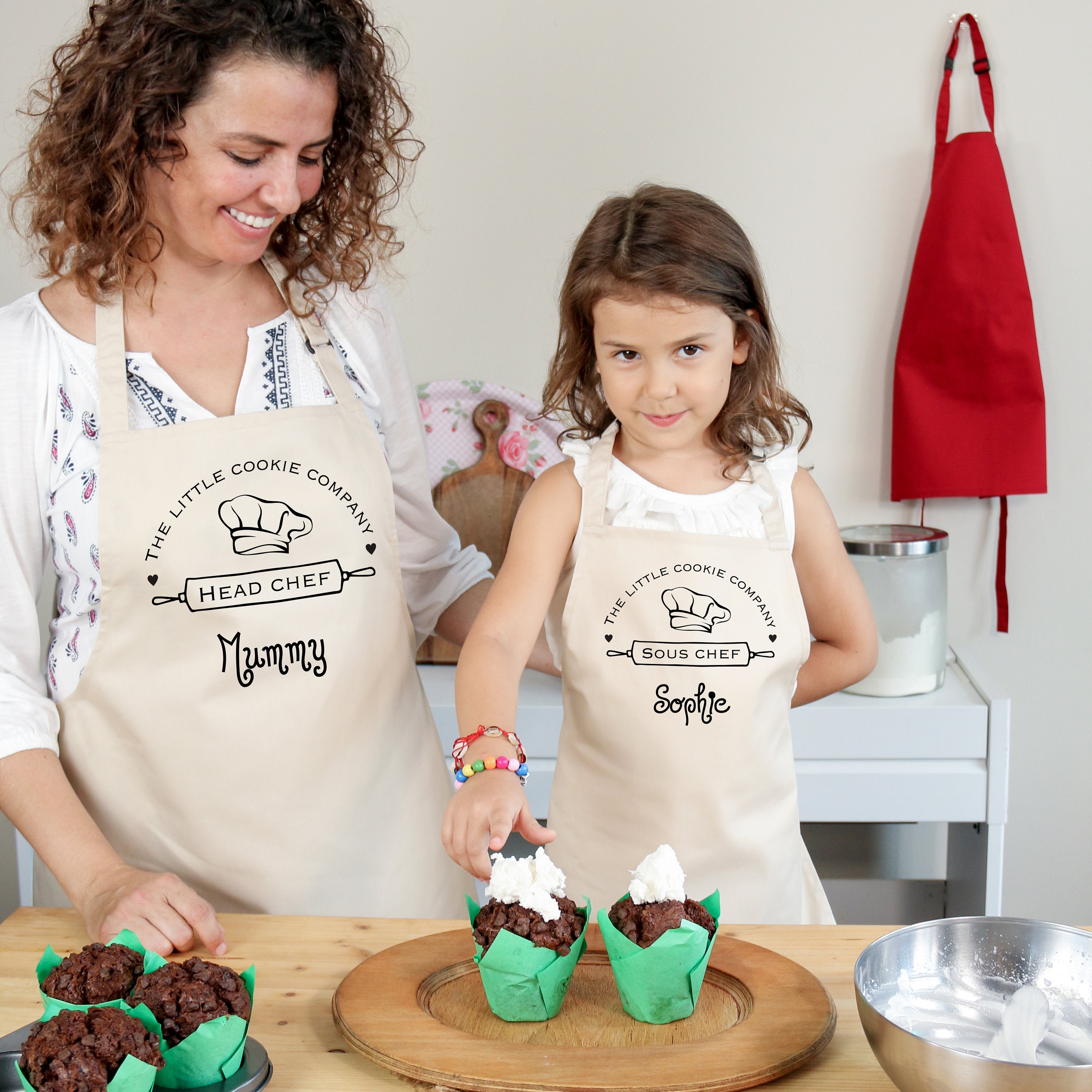 Cadeau pour maman Tablier de cuisine Tablier de cuisine Tablier pour dames  Cadeau de la fête des Mères Tablier momie personnalisé Tablier maman Tablier  fleuri -  France