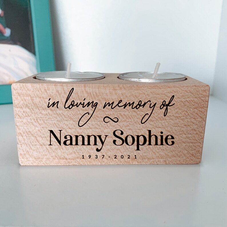 Personalised in Loving Memory of Tealight Holder / Engraved / Etsy UK