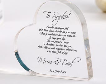 Regalo di nozze personalizzato per la nuora, regalo per la futura nuora dalla suocera, regalo per la sposa, collana con pietre preziose in zirconia cubica - Italia