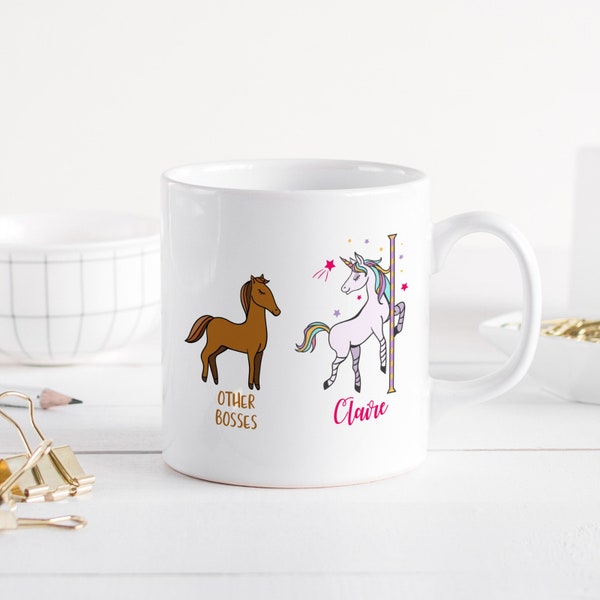 Personalised other bosses you mug / Horse and unicorn / Cute Valentines gift for the boss / Funny Valentine's Day gift for husband