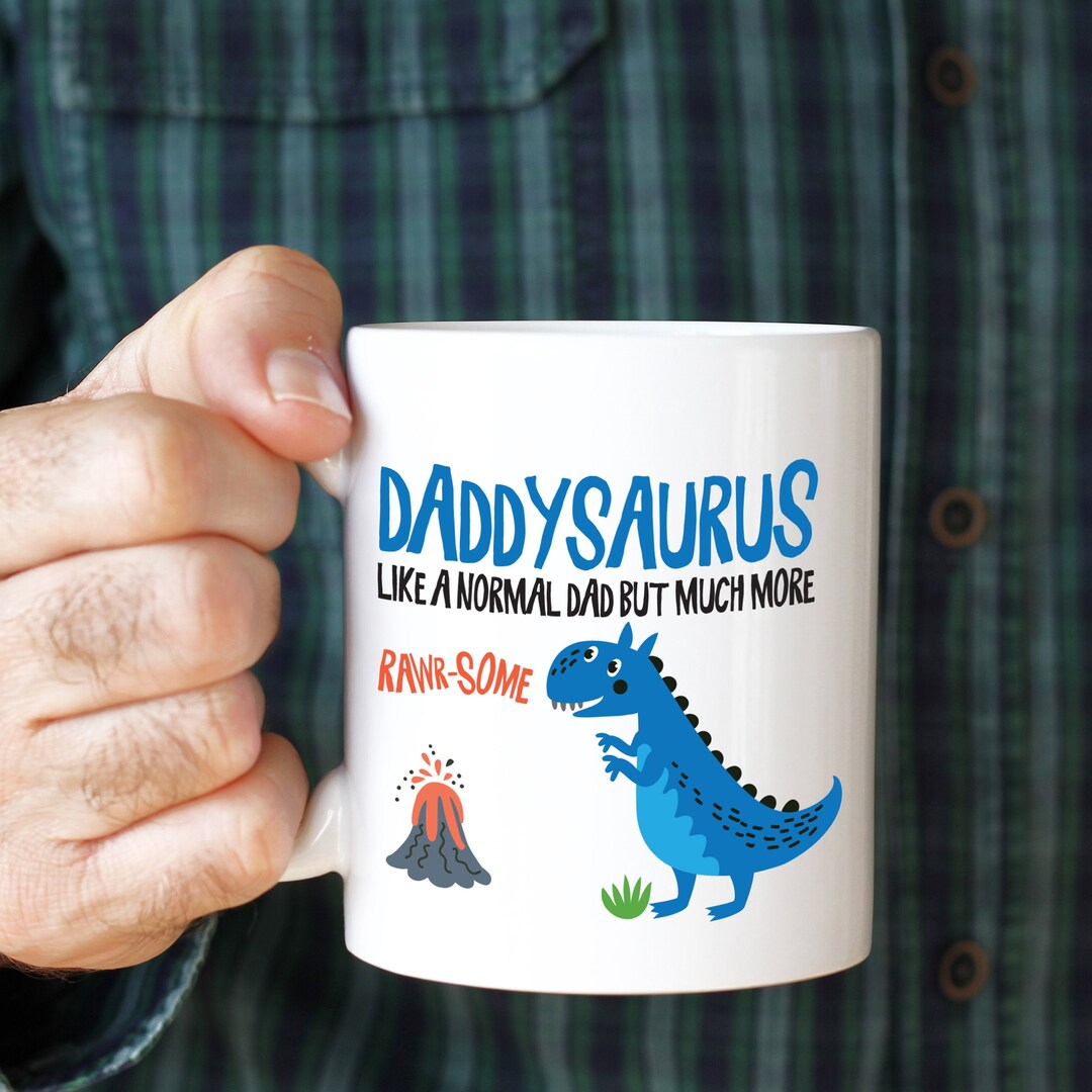 Tazza Carersaurus Con Dinosauro – Regalo Divertente Per Festa Del Papà, Compleanno E Natale