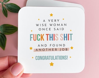 Dessous de verre drôles de nouvel emploi pour sa démission, cadeau de nouvel emploi pour un collègue ou un ami, cadeau de félicitations