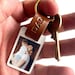 Personalised Dad Photo Keyring / Leather Photograph Keychain / Christmas Birthday Father's Day Gift For Him / Present Daddy Dada Father 