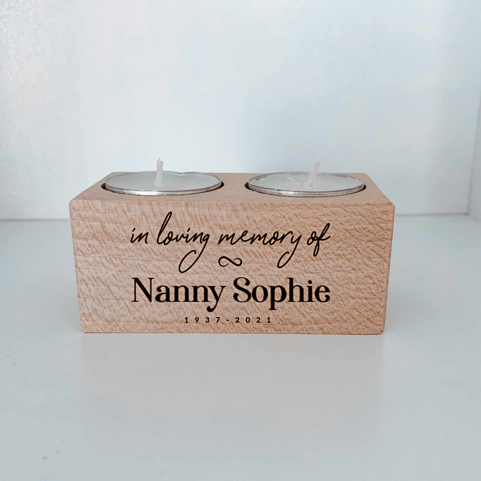 Personalised in Loving Memory of Tealight Holder / Engraved / Etsy UK